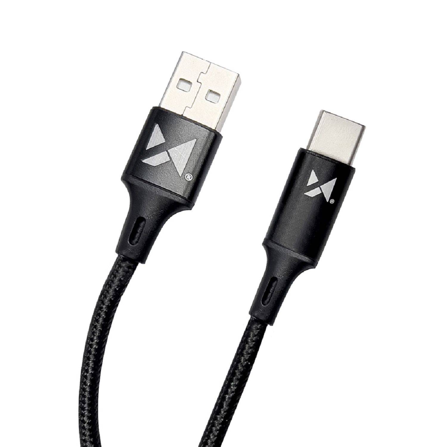 Wozinsky Ladekabel Schnellladekabel USB - USB Typ C 2,4A 1m Schwarz (WUC-C1B)