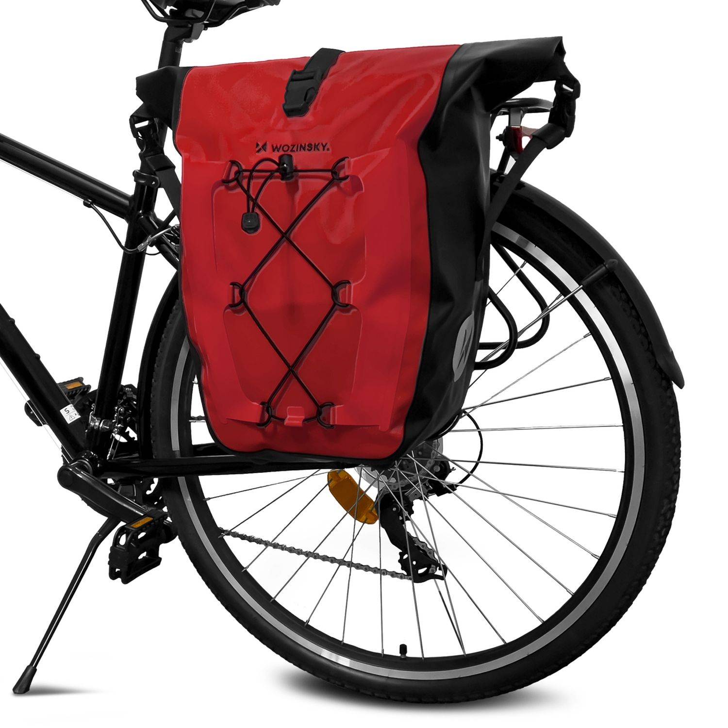 Wozinsky wasserdichte Fahrradtasche Kofferraumtasche Gepäcktasche 25l Rot