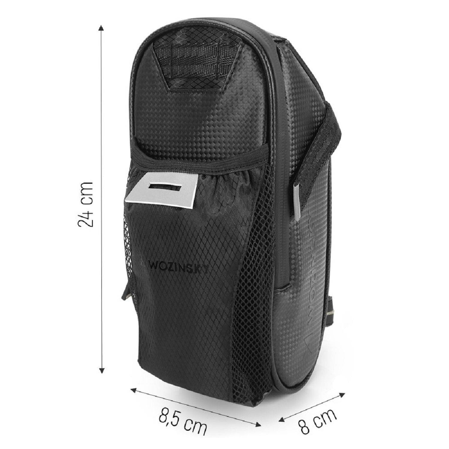 Wozinsky Fahrradsatteltasche 1,5 l Fahrradtasche Wasserflaschentasche Schwarz (WBB20BK)