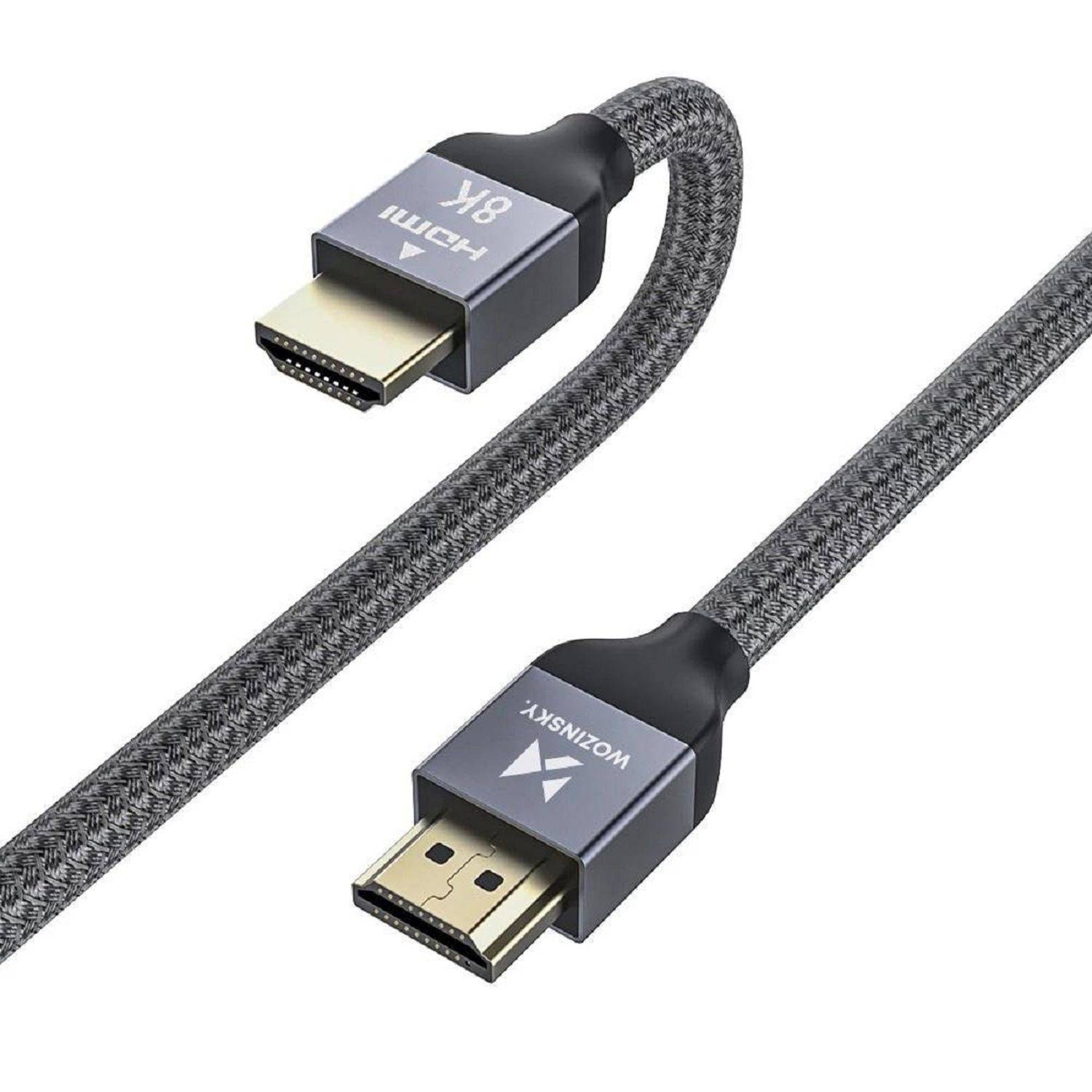 Wozinsky Kabel HDMI 2.1 8K 60 Hz 48 Gbps / 4K 120 Hz / 2K 144 Hz Silber 3m