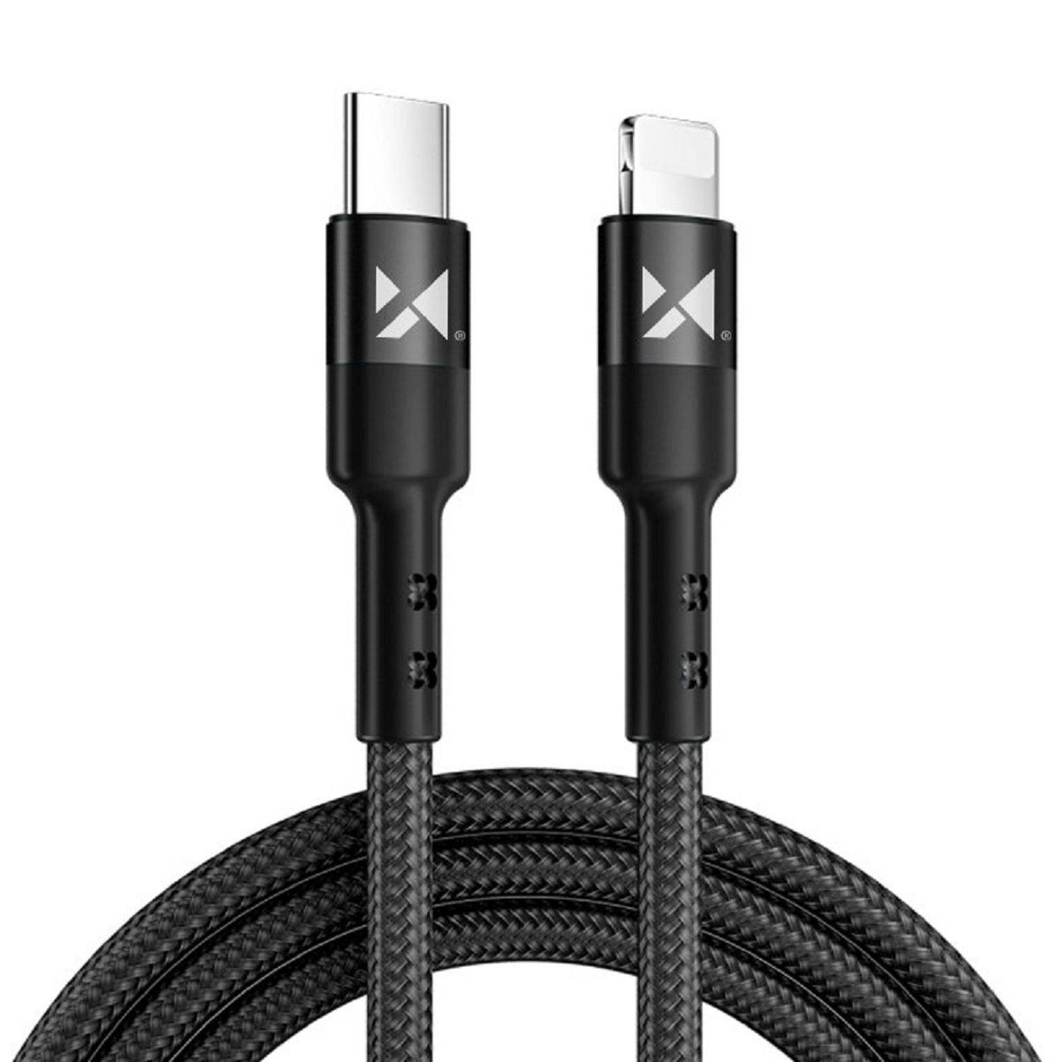 Wozinsky Ladekabel USB Typ C Kabel - iPhone Anschluss Power Delivery 18W Schwarz 2m