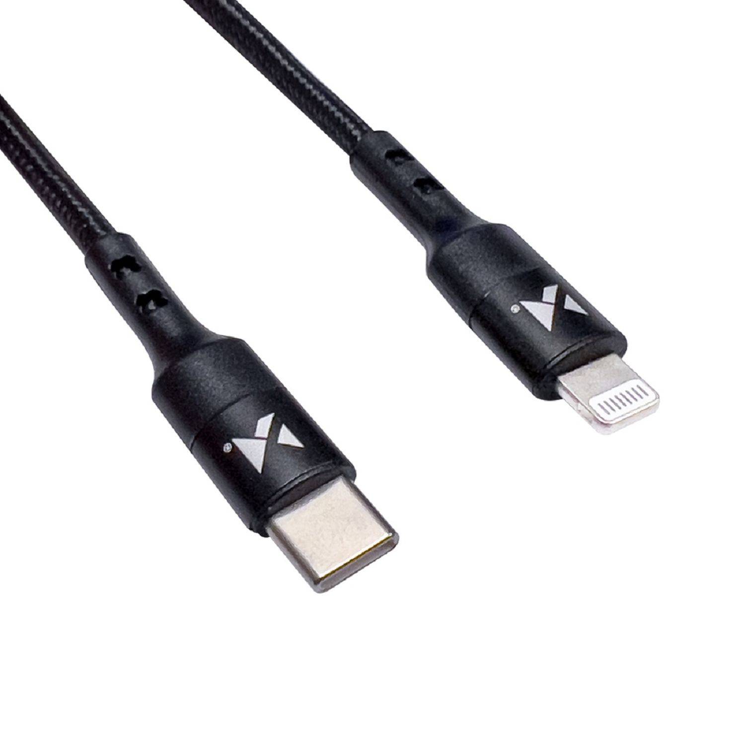 Wozinsky Ladekabel USB Typ C Kabel - iPhone Anschluss Power Delivery 18W Schwarz 2m