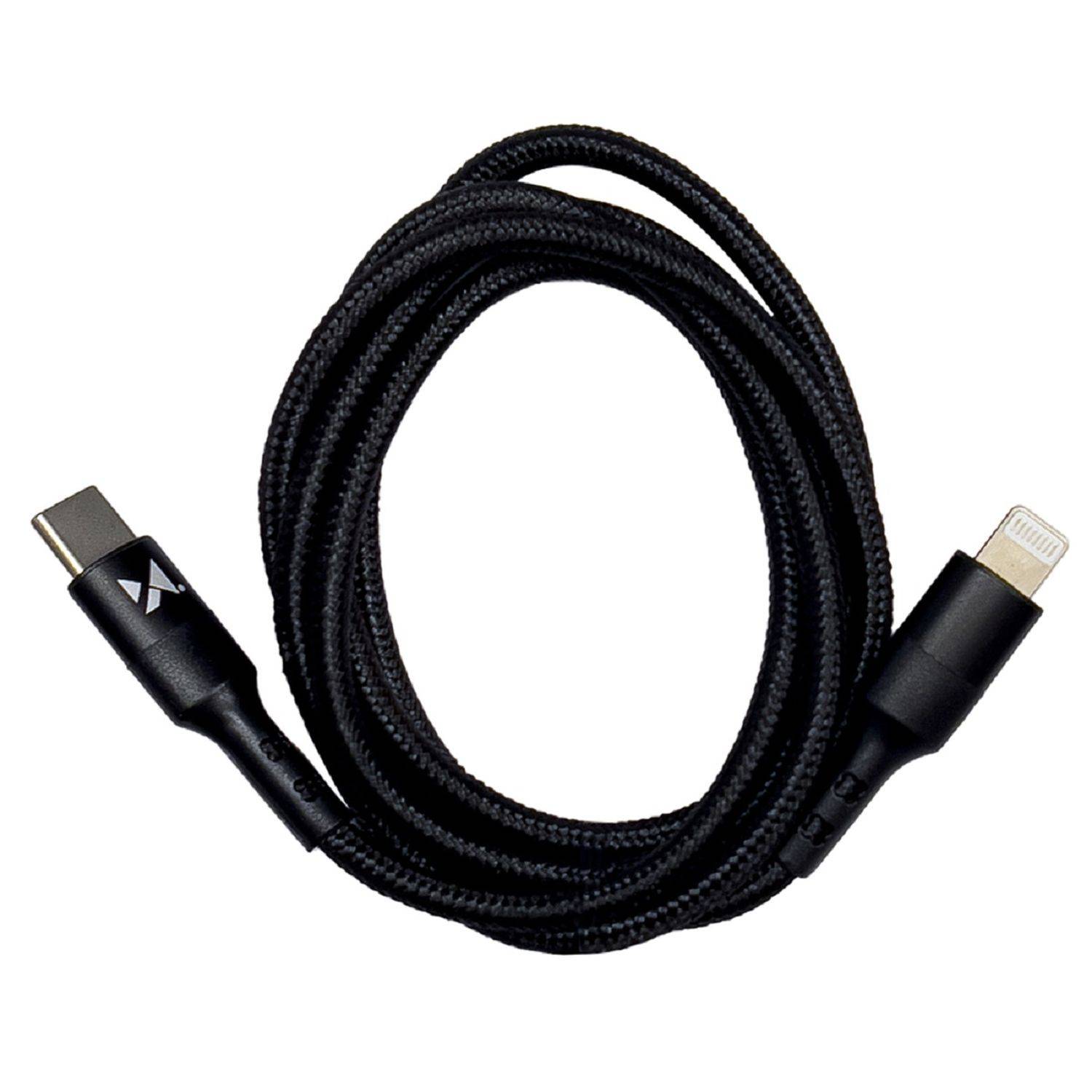 Wozinsky Ladekabel USB Typ C Kabel - iPhone Anschluss Power Delivery 18W Schwarz 2m