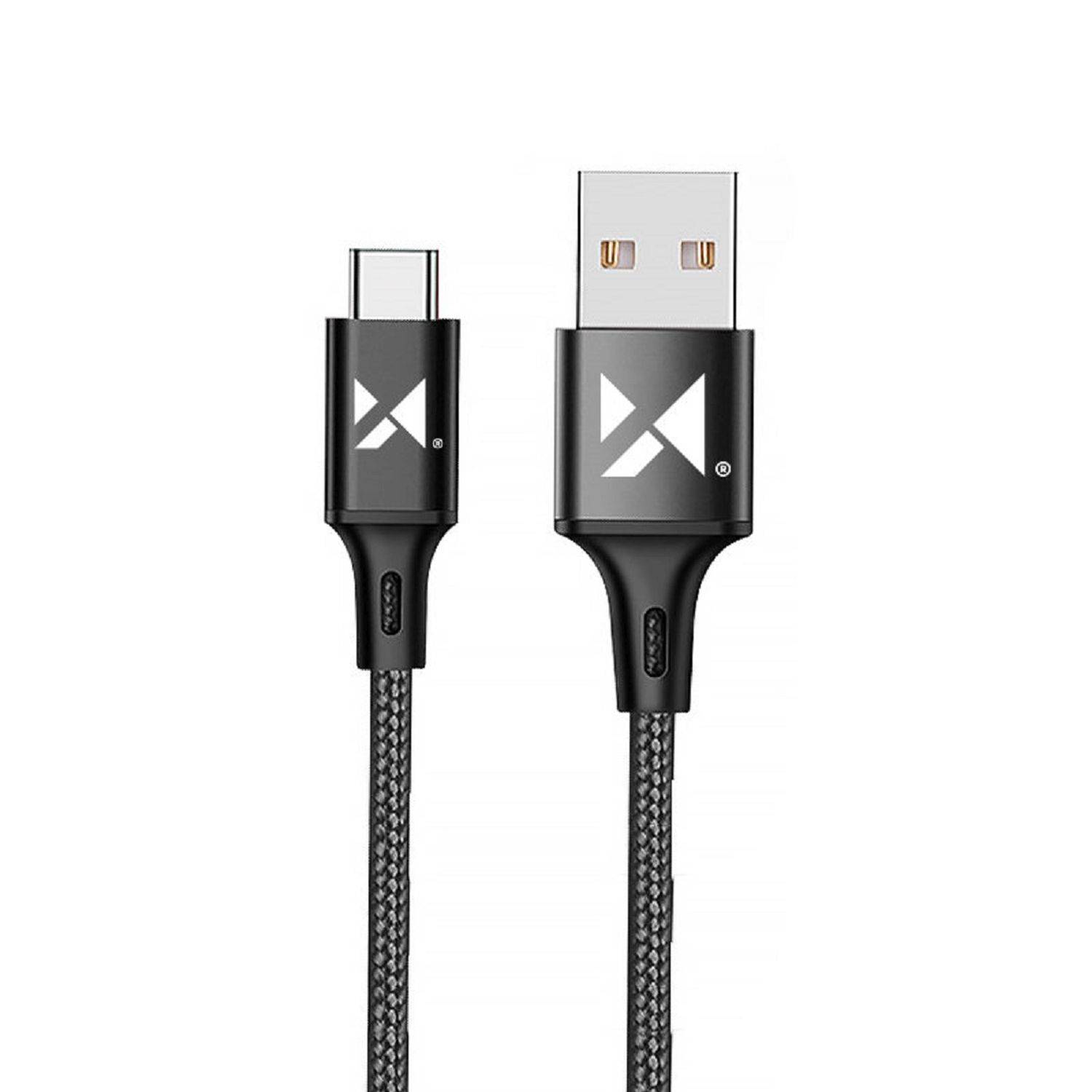 Wozinsky USB Ladekabel Schnellladekabel - USB Typ C 2.4A 2m Schwarz (WUC-C2B)