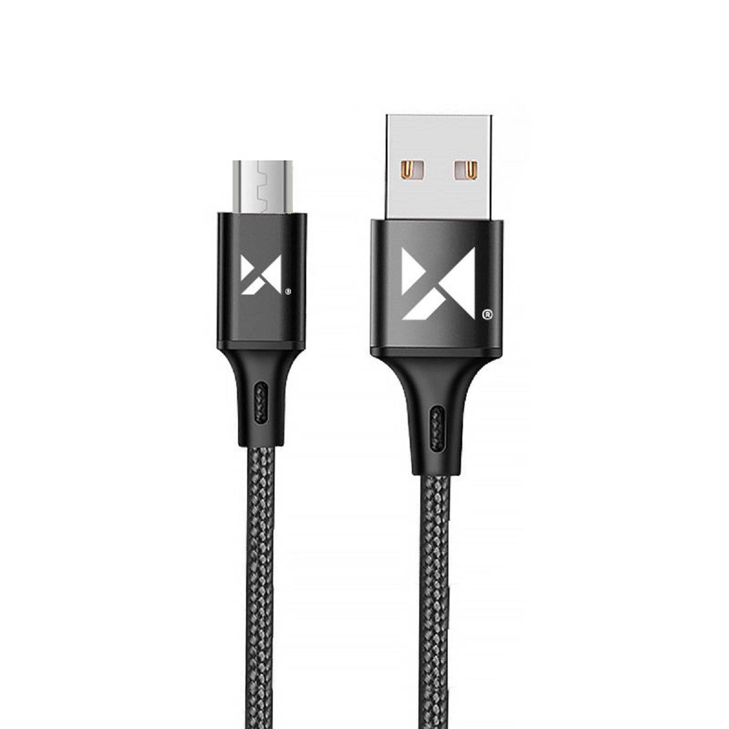 Wozinsky Ladekabel Schnellladekabel USB Kabel - MicroUSB 2.4A Schwarz 1m