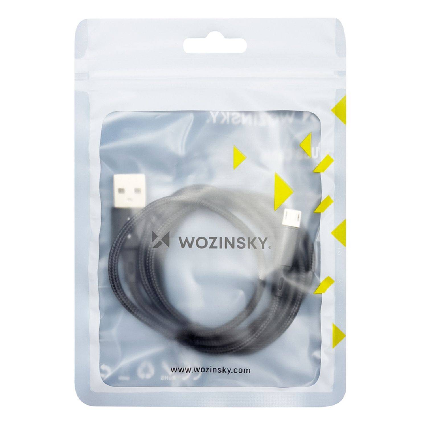 Wozinsky Ladekabel Schnellladekabel USB Kabel - MicroUSB 2.4A Schwarz 1m