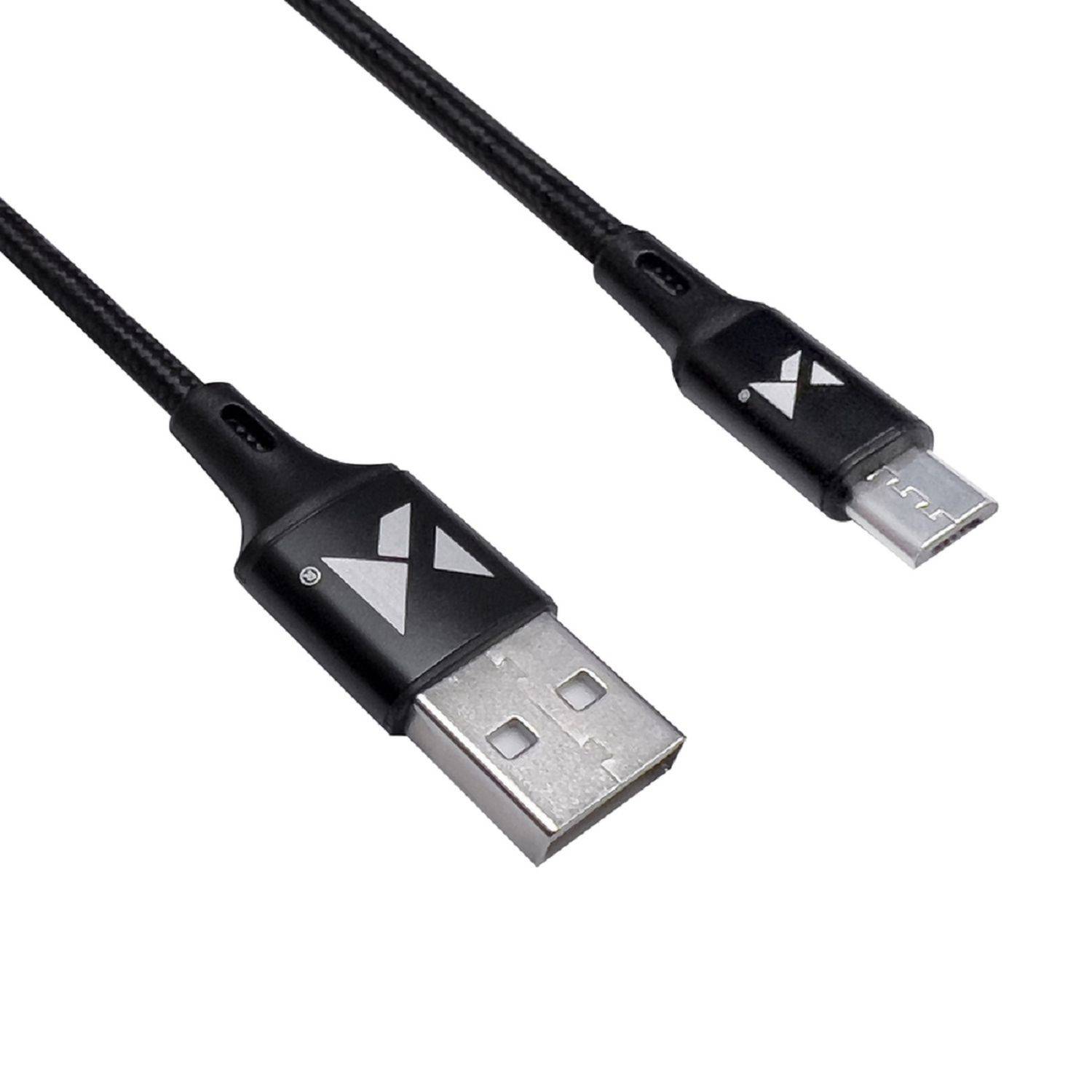 Wozinsky Ladekabel Schnellladekabel USB Kabel - MicroUSB 2.4A Schwarz 1m