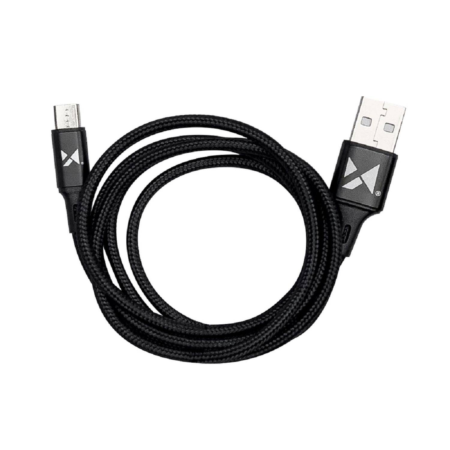 Wozinsky Ladekabel Schnellladekabel USB Kabel - MicroUSB 2.4A Schwarz 1m