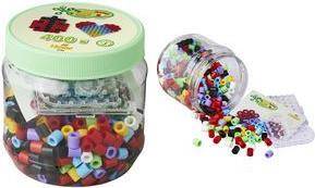 Hama Bügelperlen maxi, in Kunststoffdose, grüner Deckel Durchmesser Bügelperle maxi: 10,0 mm,