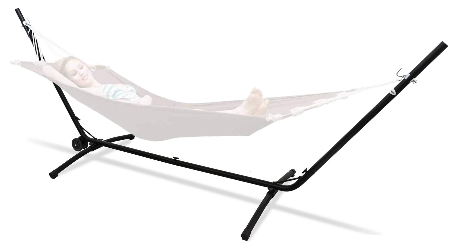 335x100 Verstellbares Hängemattengestell mit Rollen - 120kg Gestell Hängematte