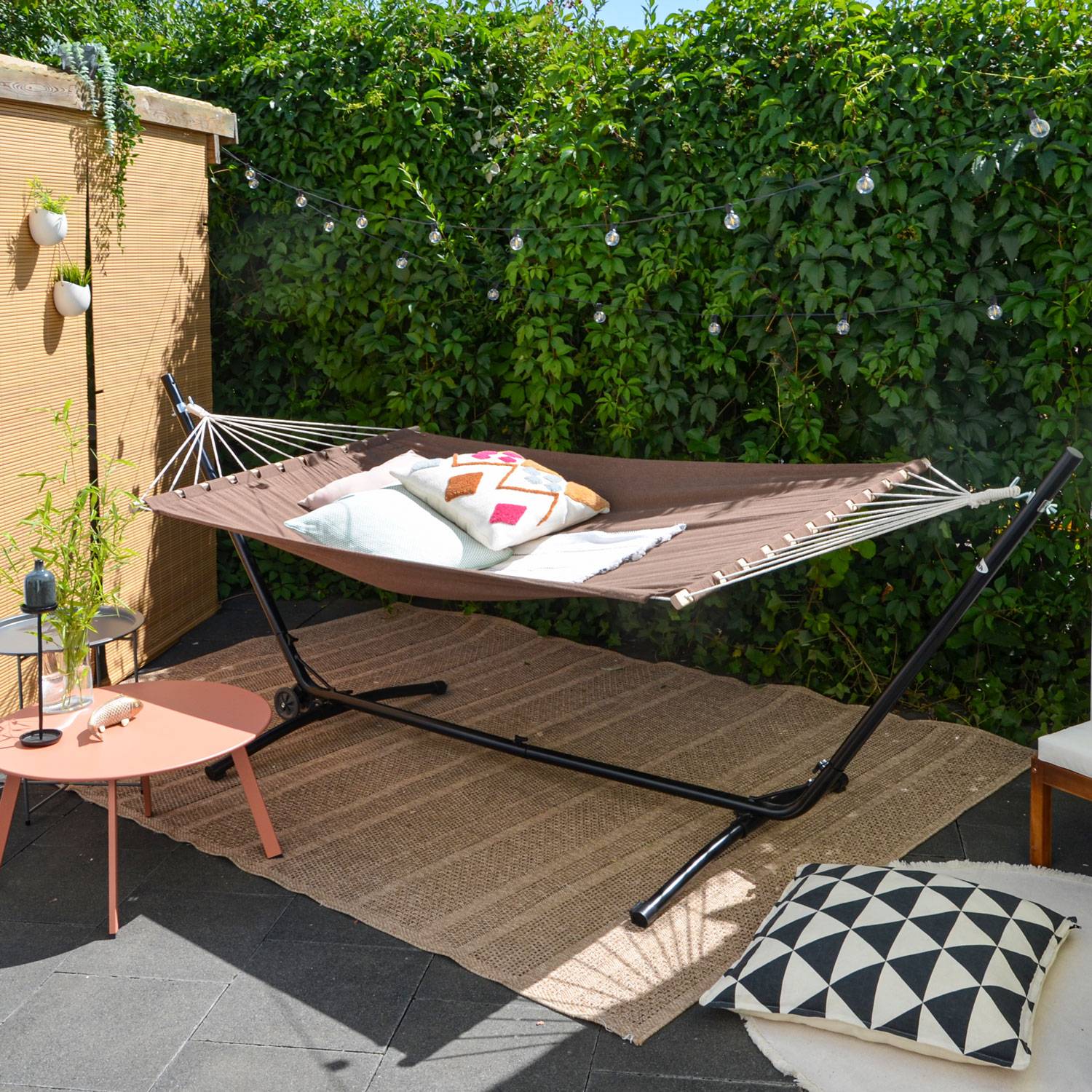 335x100 Verstellbares Hängemattengestell mit Rollen - 120kg Gestell Hängematte