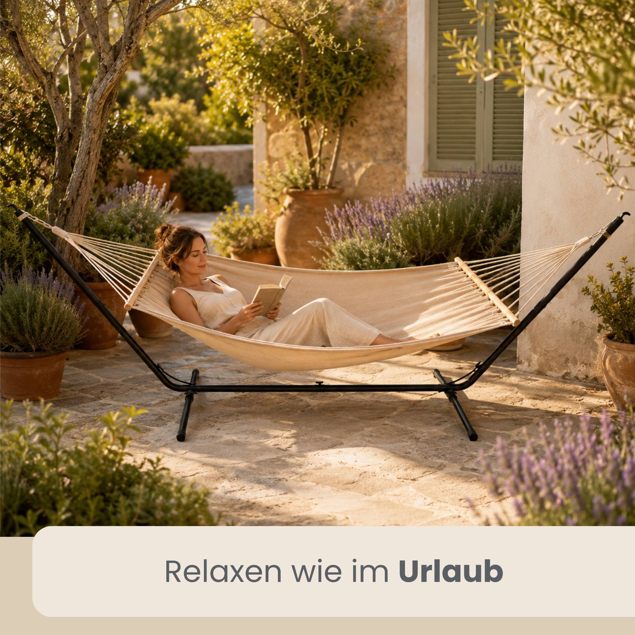 310x100 Hängemattengestell Outdoor 120kg - Metall Ständer Hängematte Gestell