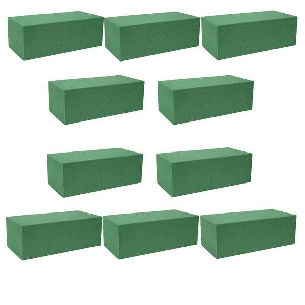 10x Mosy Nassschaum Ziegel Steckschaum Ziegl für Frischblumen 20x10x7,5cm grün 10x Mosy Nassschaum Ziegel Steckschaum Ziegl für Frischblumen 20x10x7,5cm grün