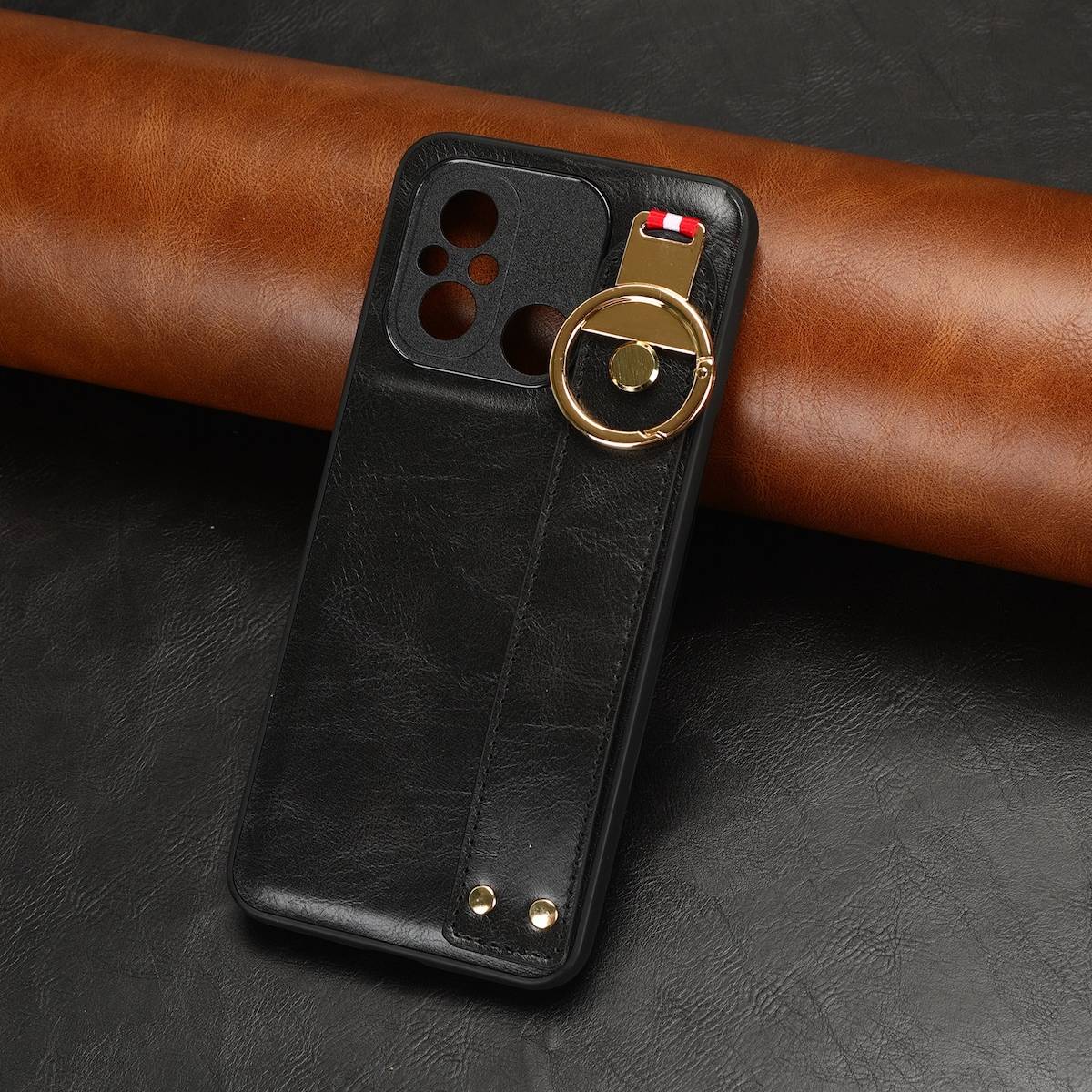 Für Xiaomi Redmi 12C Handy Hülle Tasche TPU mit Armband / Ringhalter