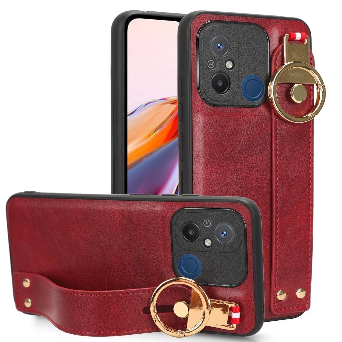 Für Xiaomi Redmi 12C Handy Hülle Tasche TPU mit Armband / Ringhalter
