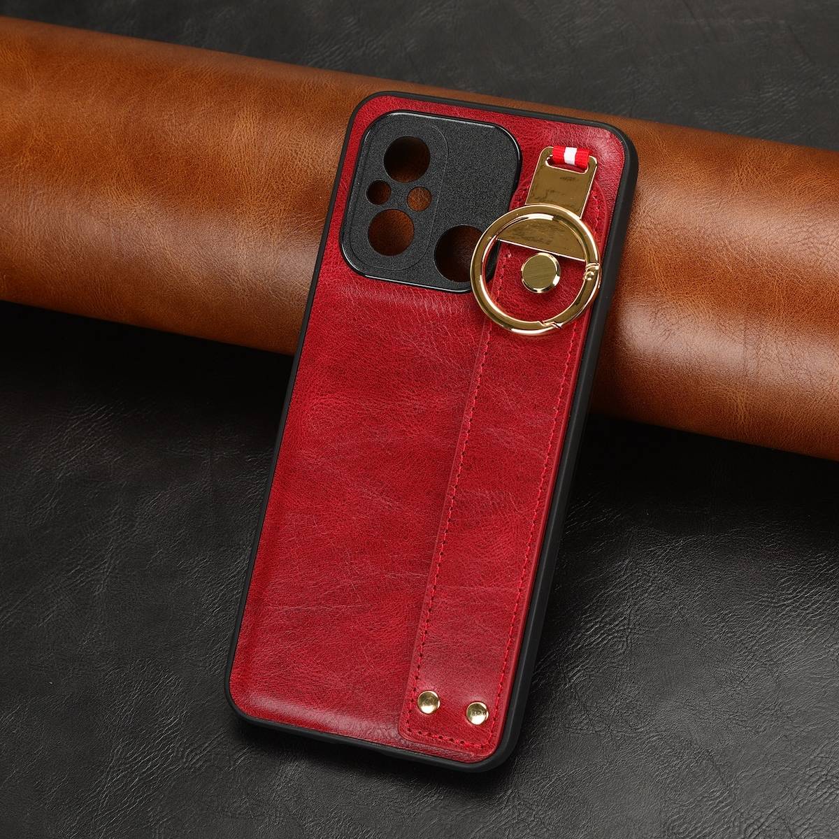 Für Xiaomi Redmi 12C Handy Hülle Tasche TPU mit Armband / Ringhalter