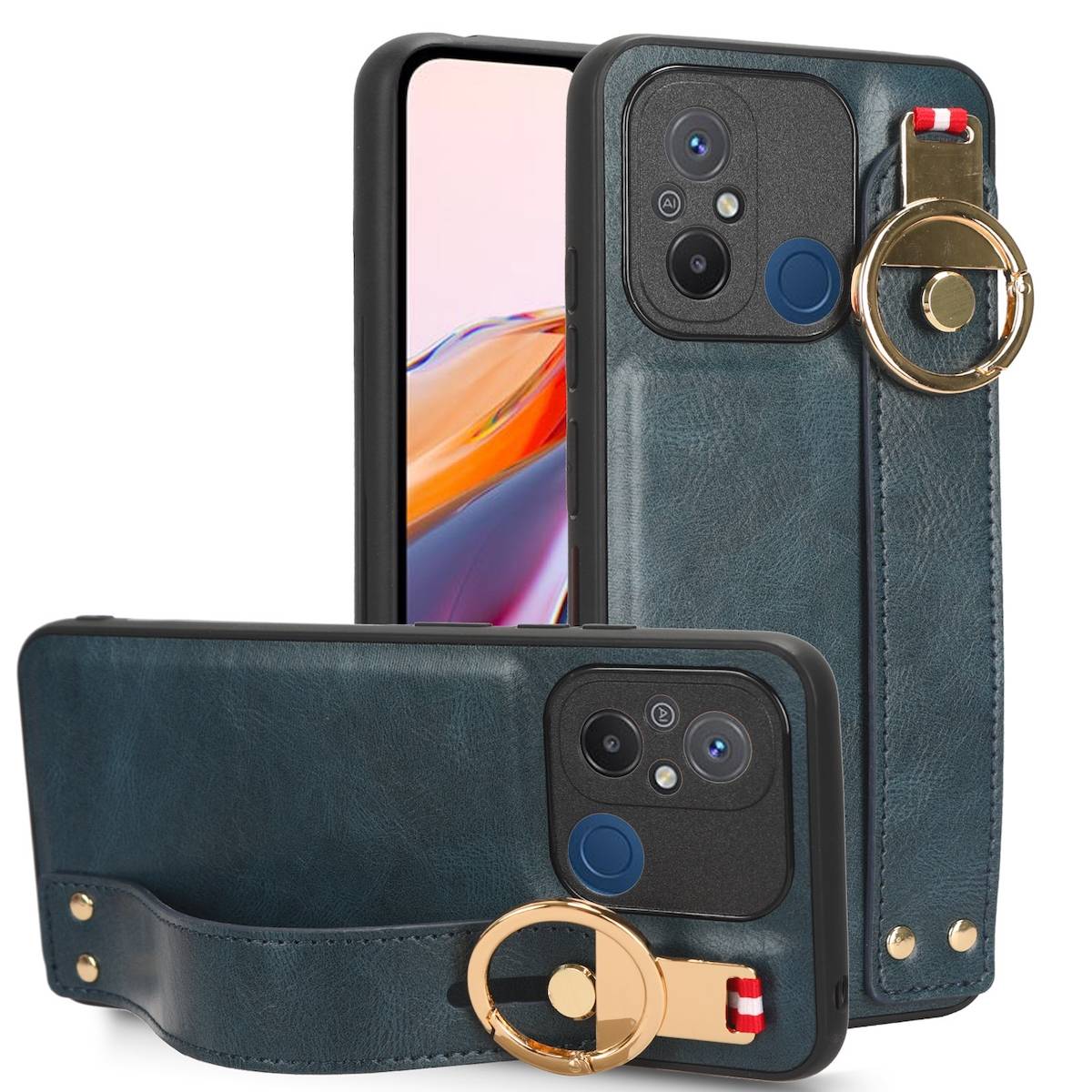Für Xiaomi Redmi 12C Handy Hülle Tasche TPU mit Armband / Ringhalter
