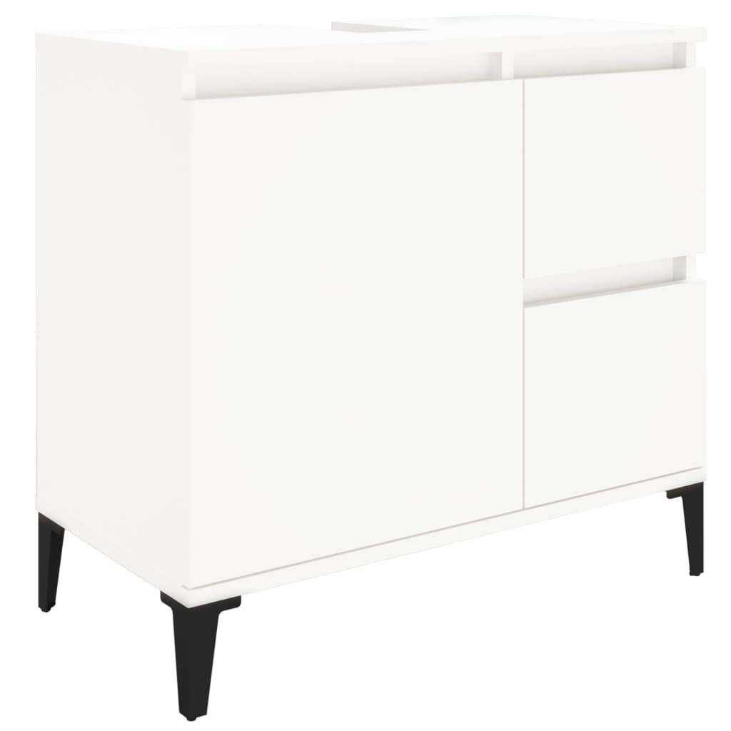 vidaXL Badschrank Weiß 65x33x60 cm Holzwerkstoff