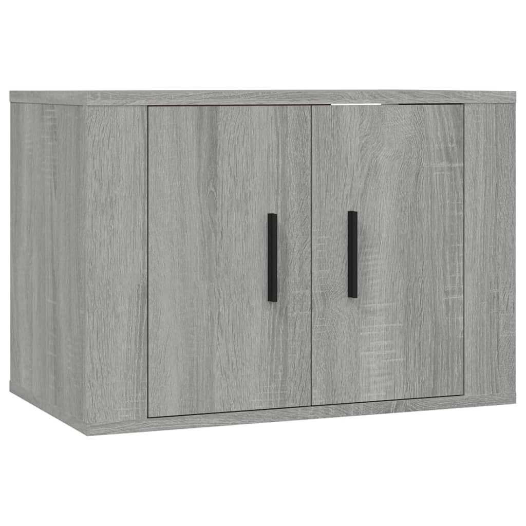 vidaXL TV-Wandschränke 2 Stk. Grau Sonoma 57x34,5x40 cm