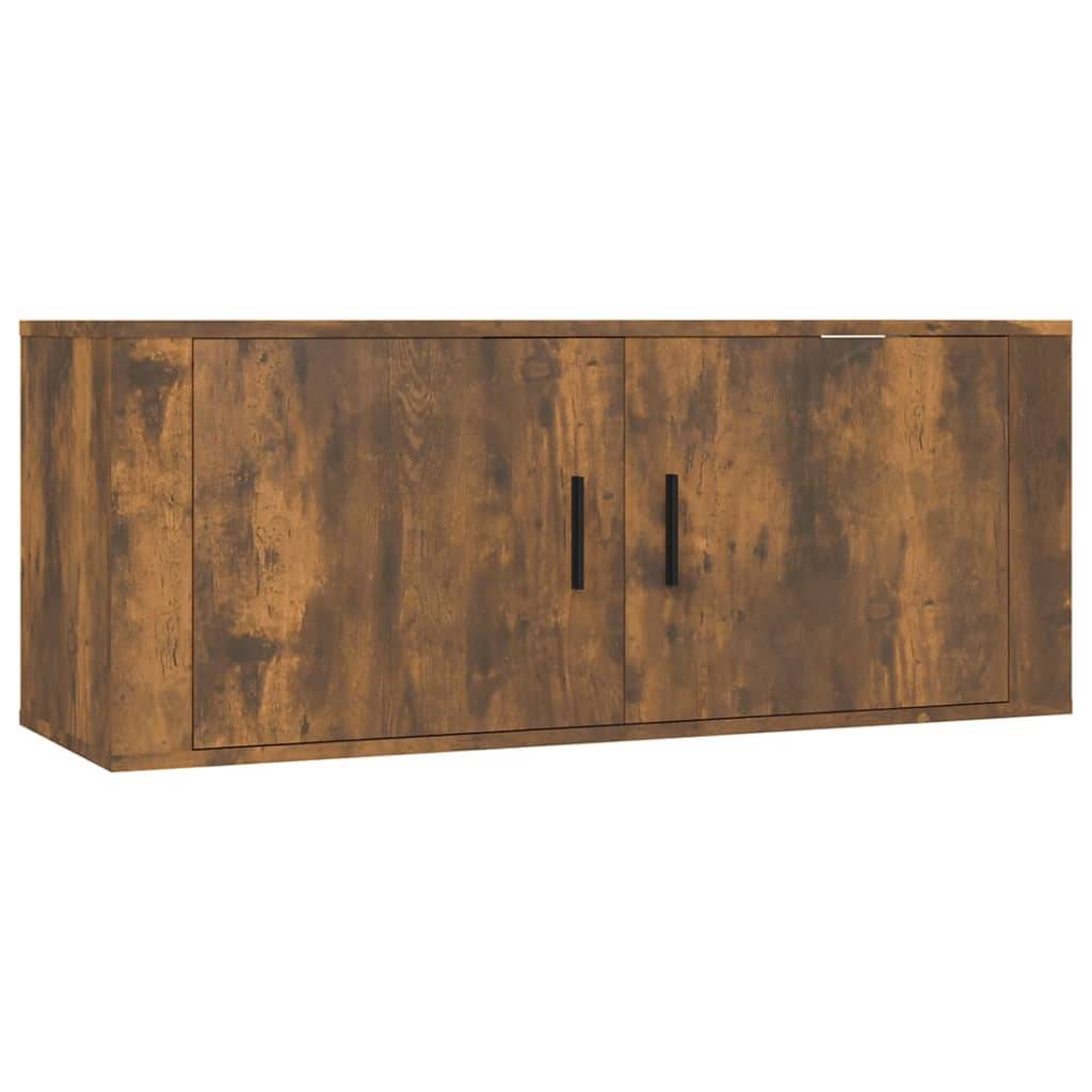 vidaXL 3-tlg. TV-Schrank-Set Räuchereiche Holzwerkstoff