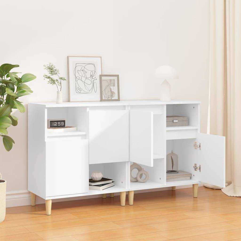 vidaXL Sideboards 2 Stk. Weiß 60x35x70 cm Holzwerkstoff