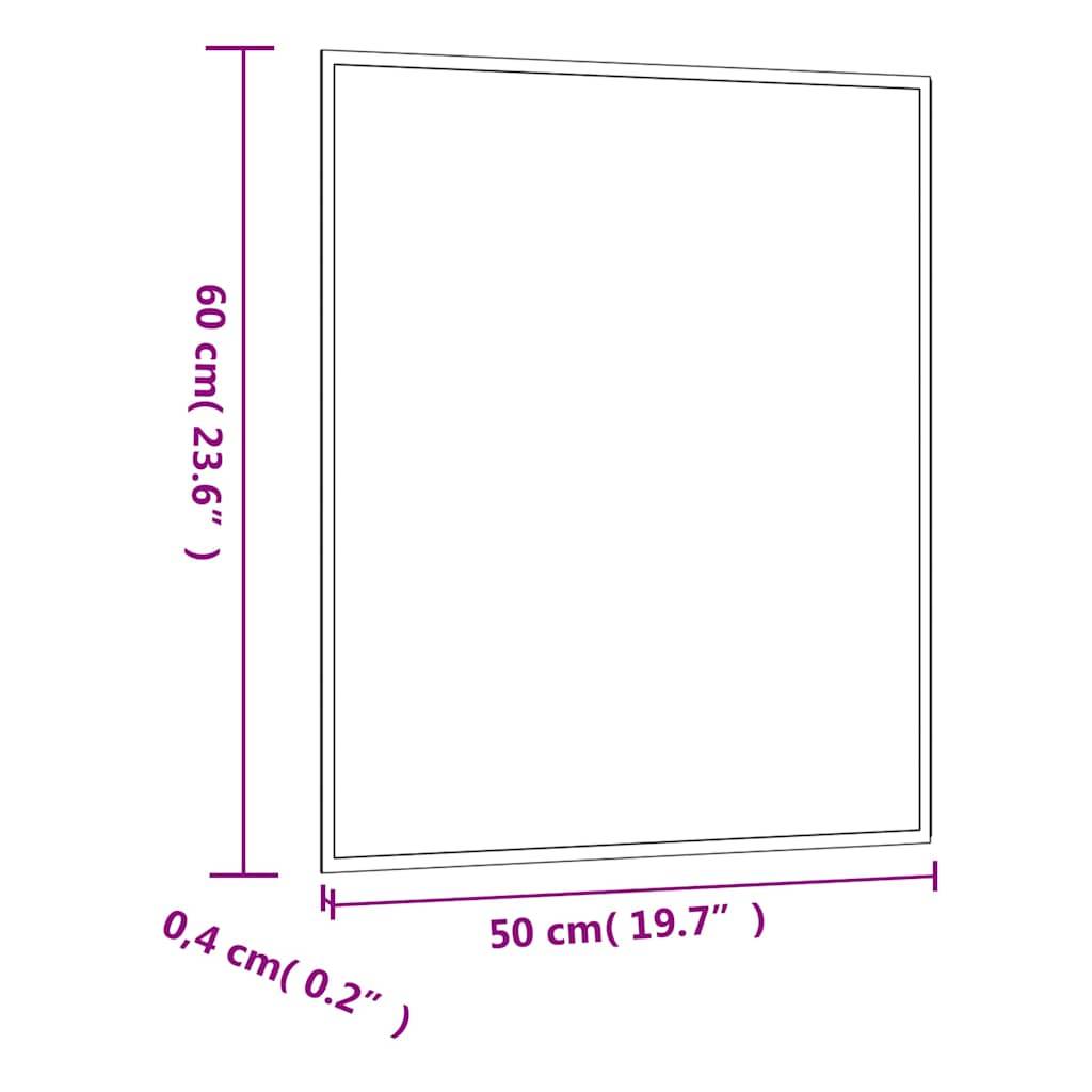 vidaXL Wandspiegel 50x60 cm Glas Rechteckig