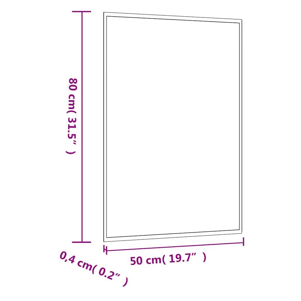 vidaXL Wandspiegel 50x80 cm Glas Rechteckig