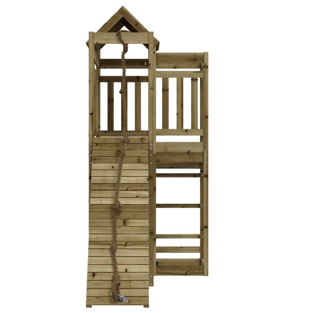 vidaXL Spielturm mit Kletterwand Imprägniertes Kiefernholz
