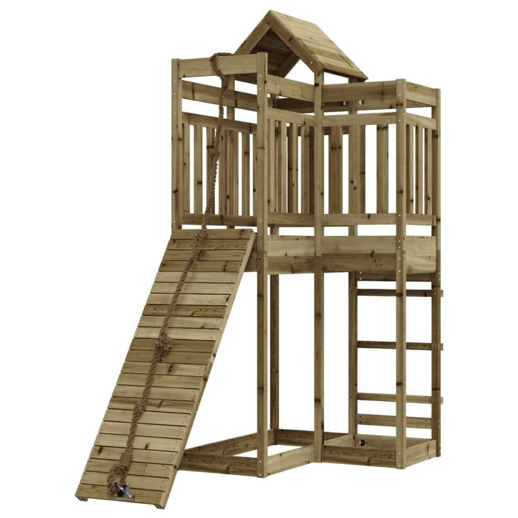 vidaXL Spielturm mit Kletterwand Imprägniertes Kiefernholz