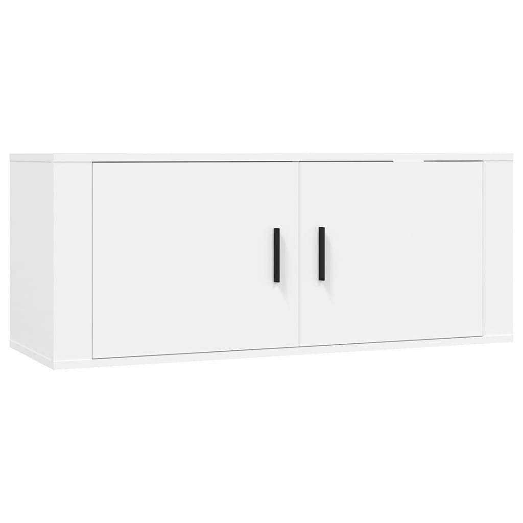 vidaXL 3-tlg. TV-Schrank-Set Weiß Holzwerkstoff