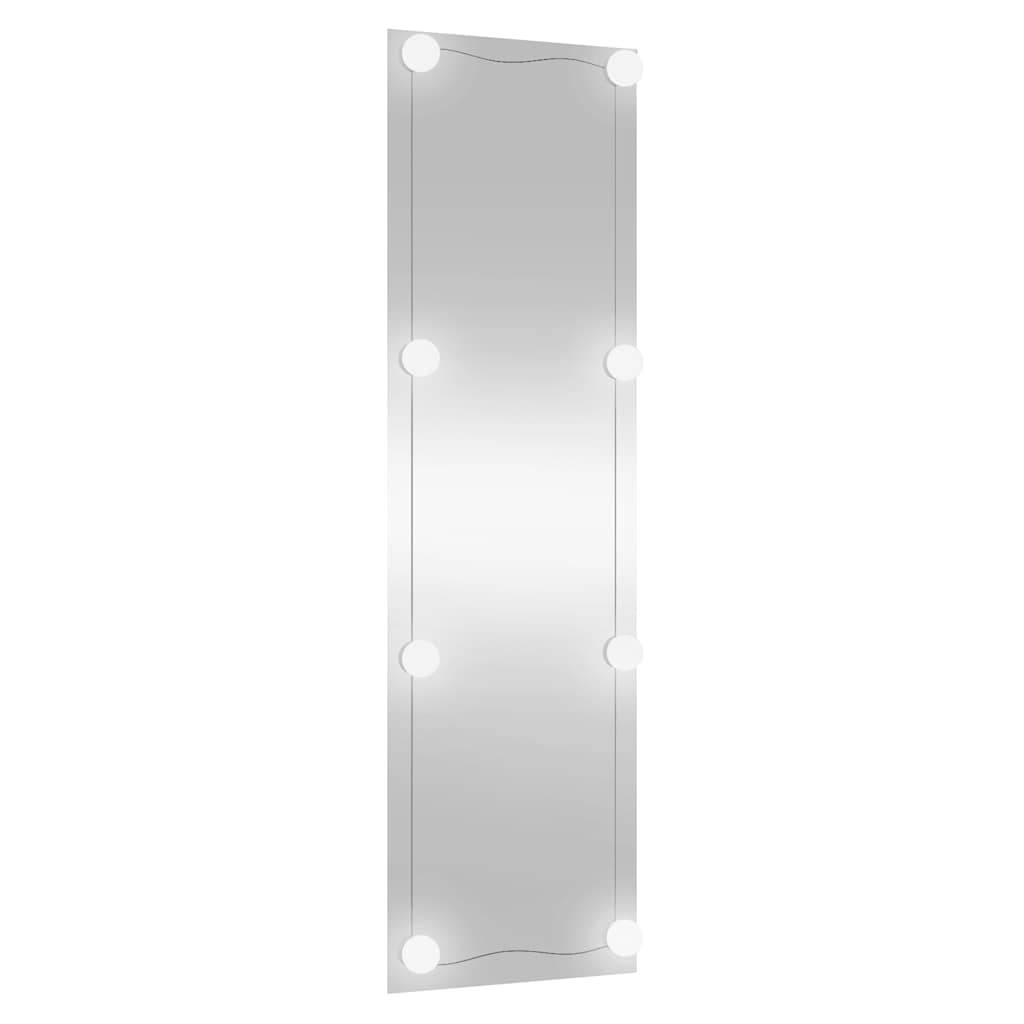 vidaXL Wandspiegel mit LED-Leuchten 30x100 cm Glas Rechteckig