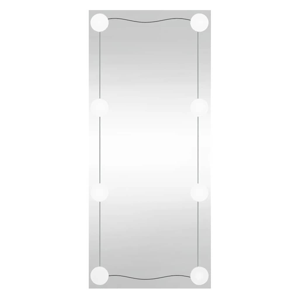 vidaXL Wandspiegel mit LED-Leuchten 40x80 cm Glas Rechteckig