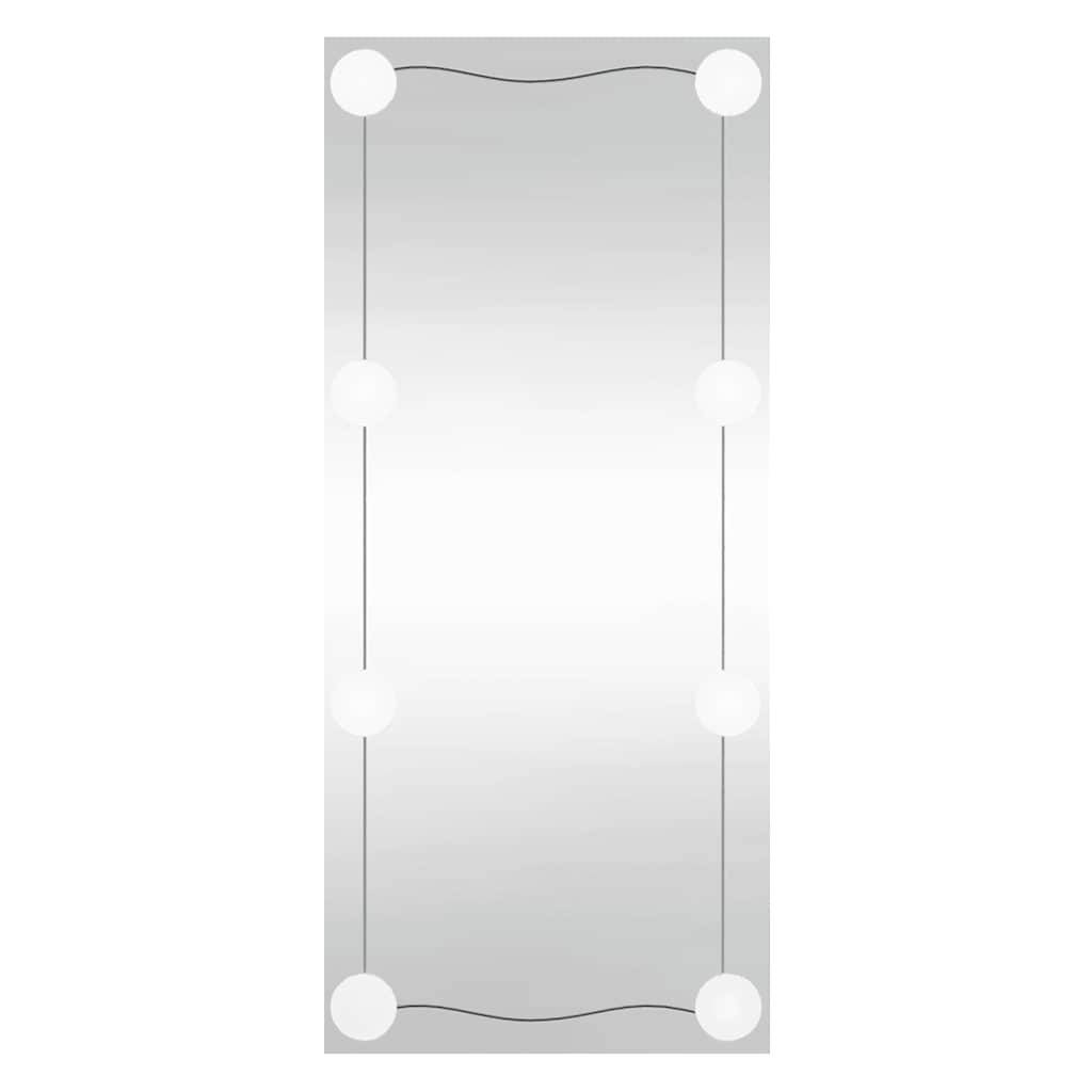 vidaXL Wandspiegel mit LED-Leuchten 50x100 cm Glas Rechteckig