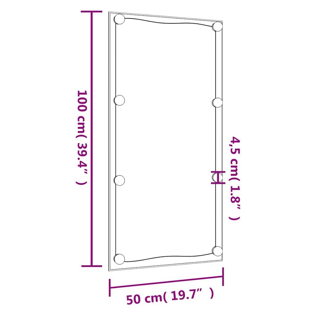 vidaXL Wandspiegel mit LED-Leuchten 50x100 cm Glas Rechteckig