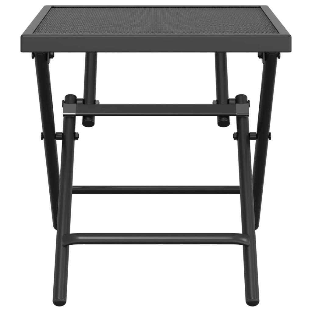 vidaXL Gartentisch Klappbar Anthrazit 38x38x38 cm Stahlgitter