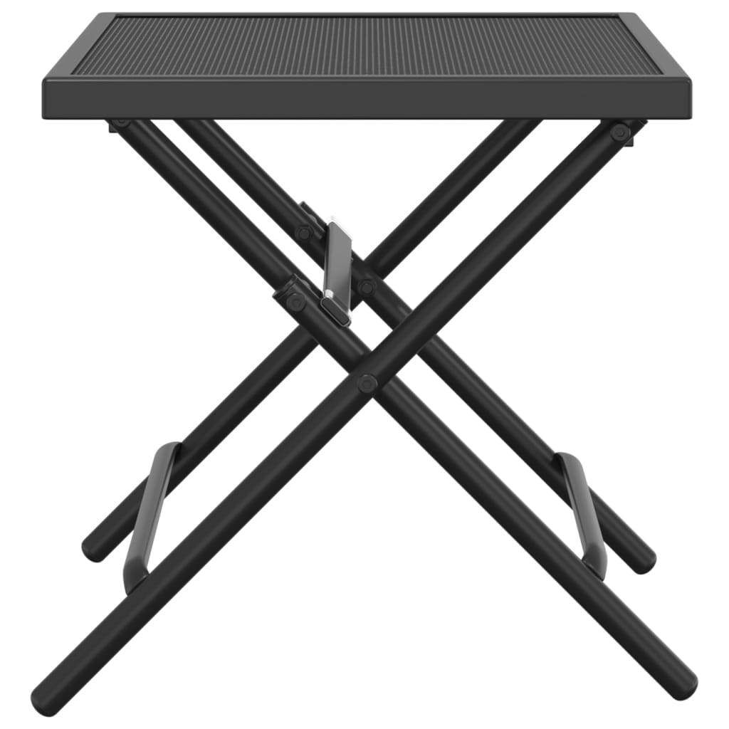 vidaXL Gartentisch Klappbar Anthrazit 38x38x38 cm Stahlgitter