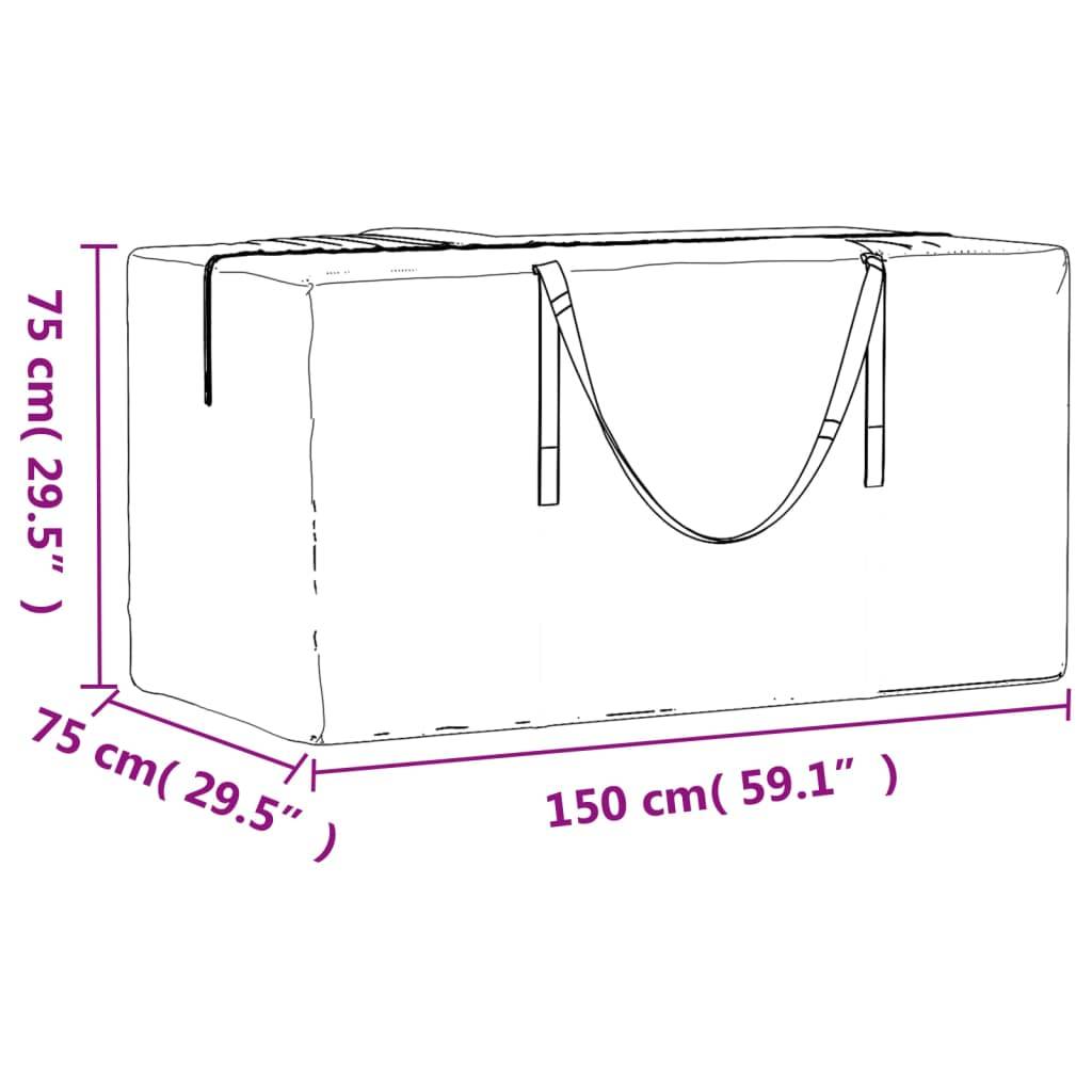 vidaXL Aufbewahrungstasche für Gartenkissen 150x75x75 cm Polyethylen