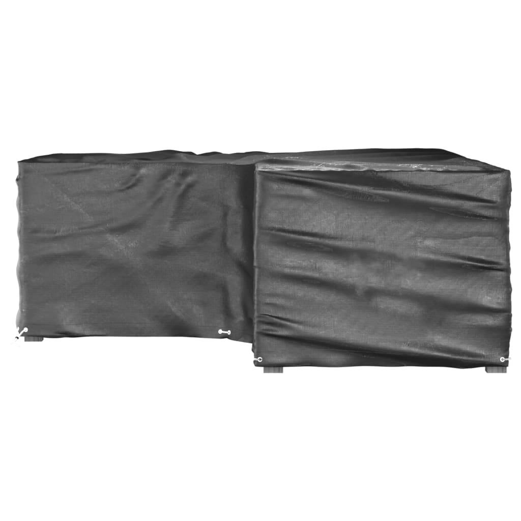 vidaXL Gartenmöbel-Abdeckungen in L-Form 2 Stk. 12 Ösen 185x185x70 cm