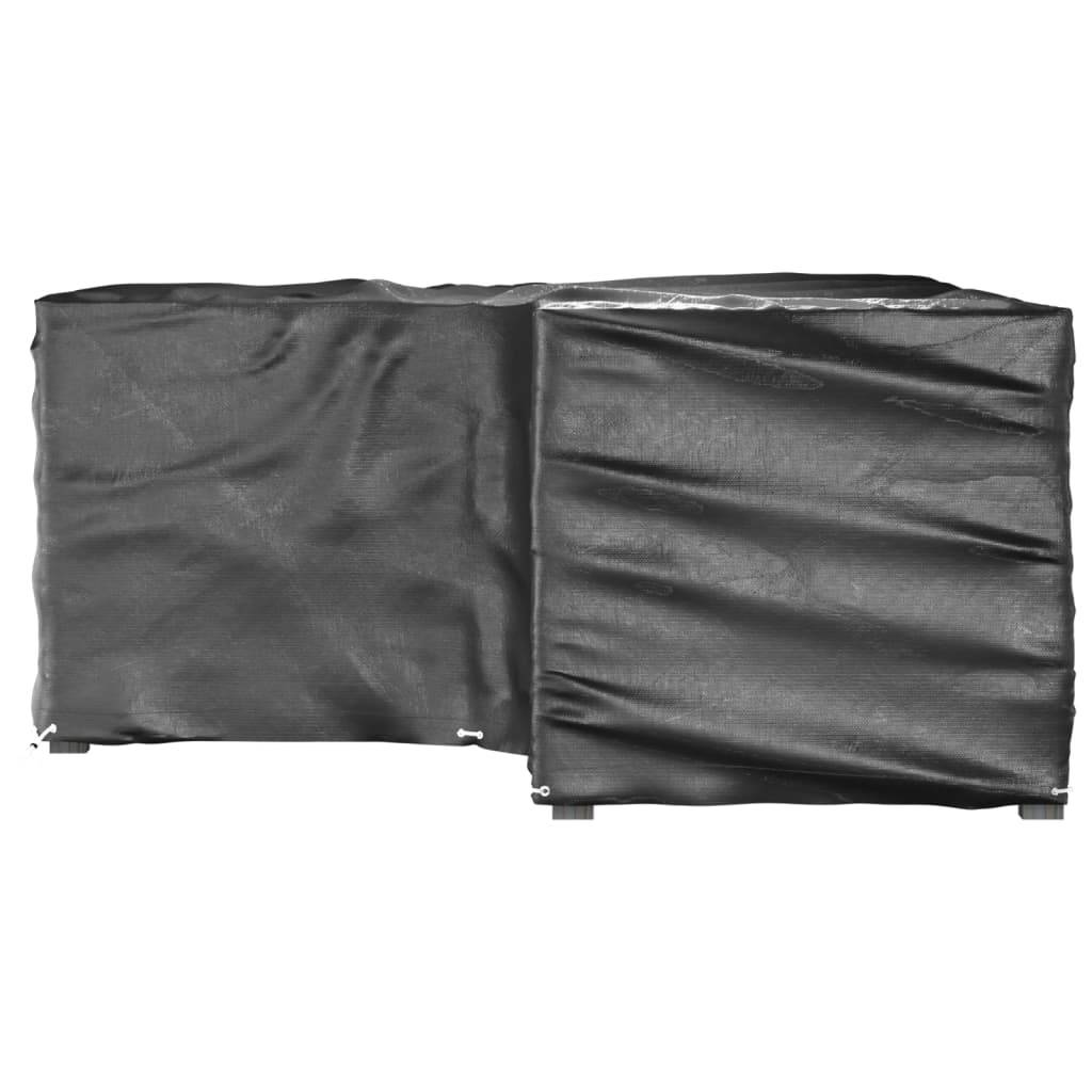 vidaXL Gartenmöbel-Abdeckungen in L-Form 2 Stk. 16 Ösen 215x215x90 cm