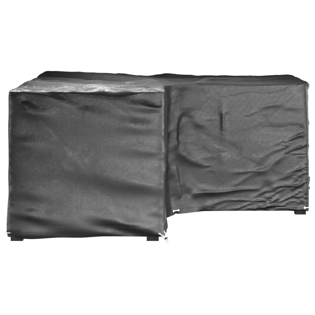 vidaXL Gartenmöbel-Abdeckungen in L-Form 2 Stk. 16 Ösen 215x215x90 cm