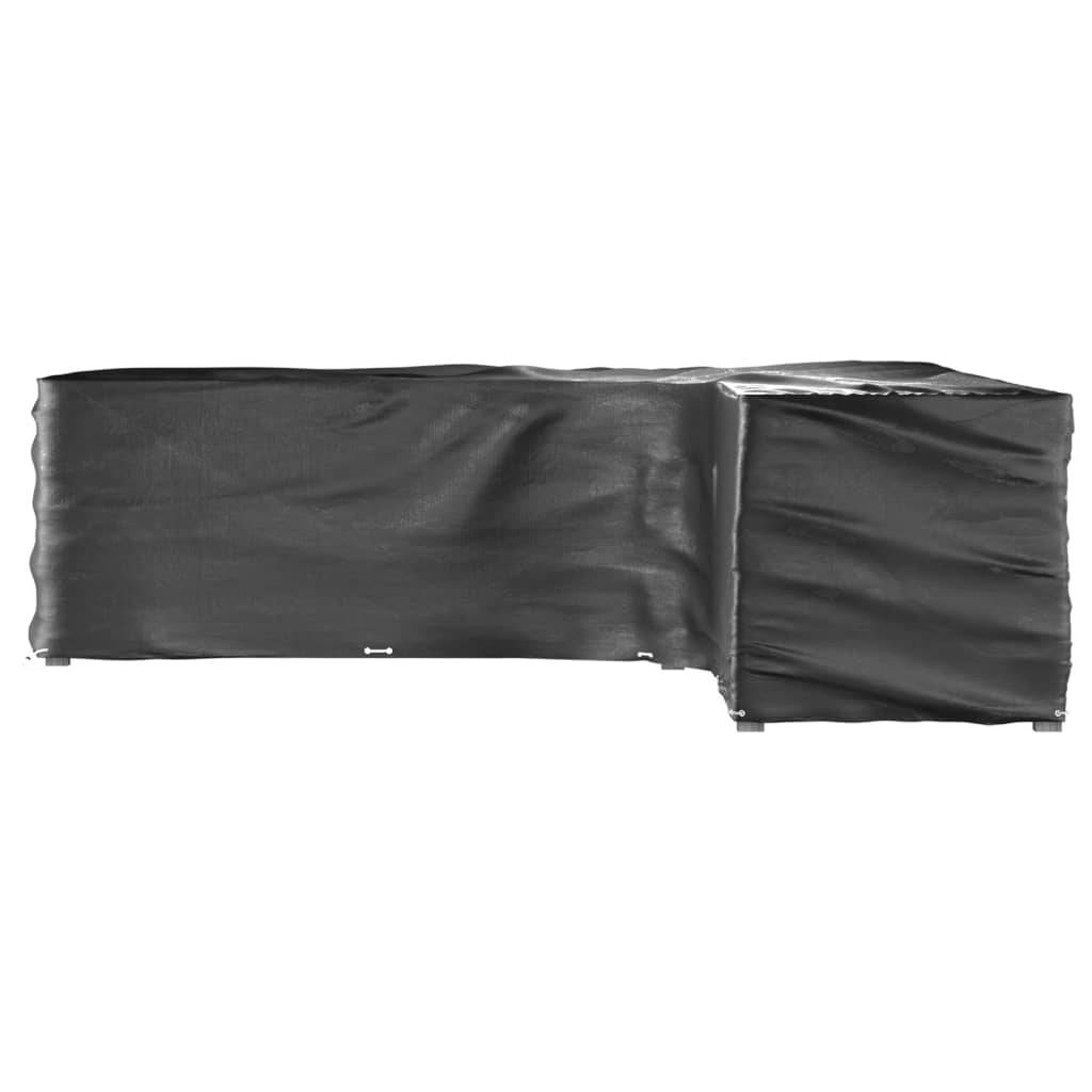 vidaXL Gartenmöbel-Abdeckungen in L-Form 2 Stk. 20 Ösen 300x300x90 cm