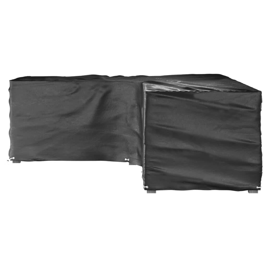 vidaXL Gartenmöbel-Abdeckungen in L-Form 2 Stk. 18 Ösen 220x285x80 cm