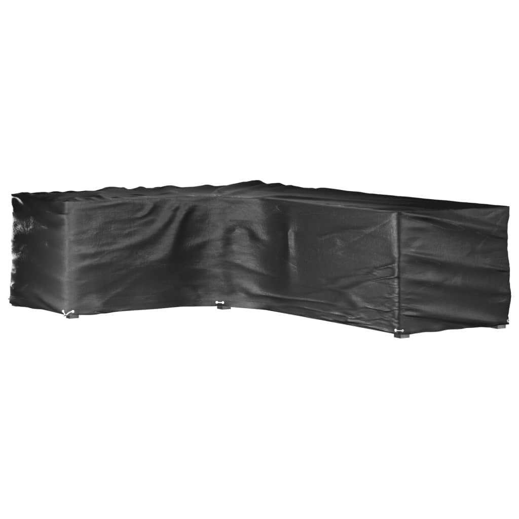 vidaXL Gartenmöbel-Abdeckungen in L-Form 2 Stk. 16 Ösen 210x260x80 cm