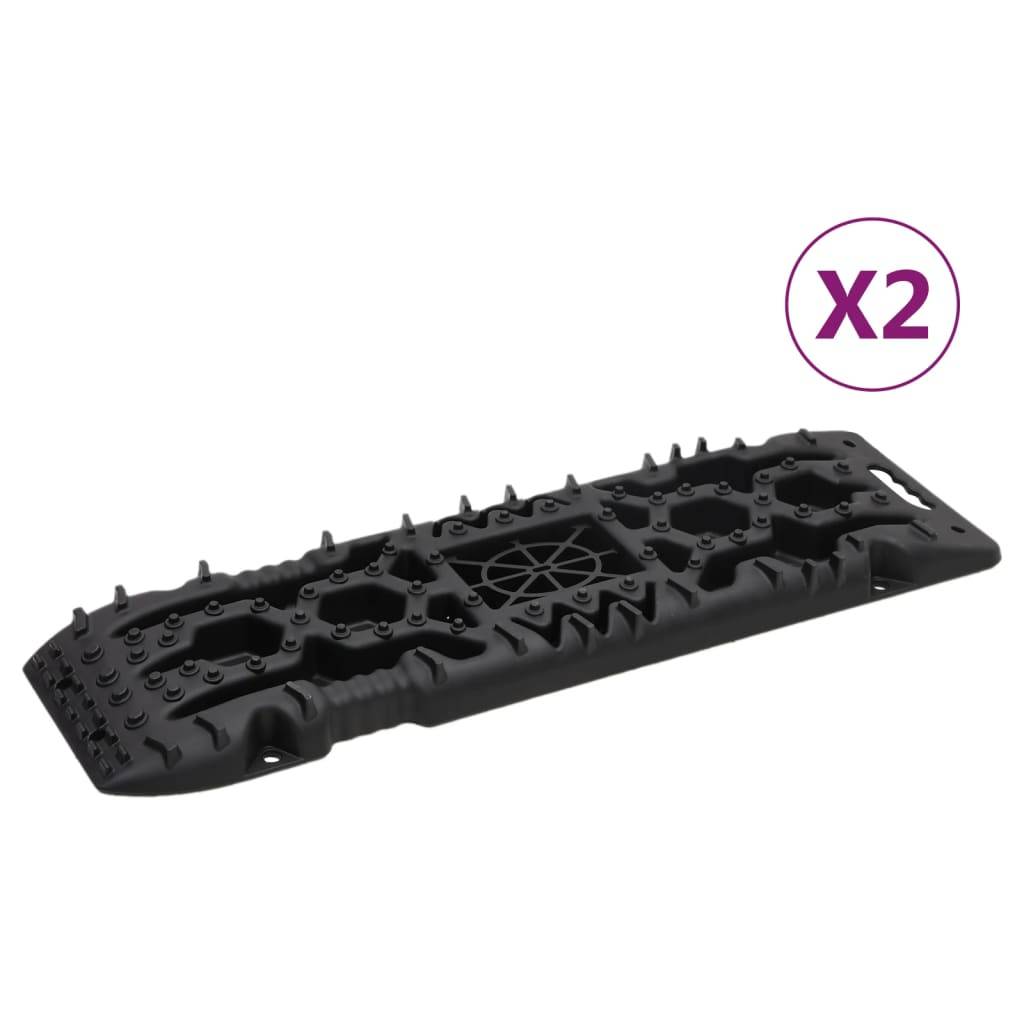 vidaXL Traktionsmatten 2 Stk. Schwarz 107x31x7 cm Nylon