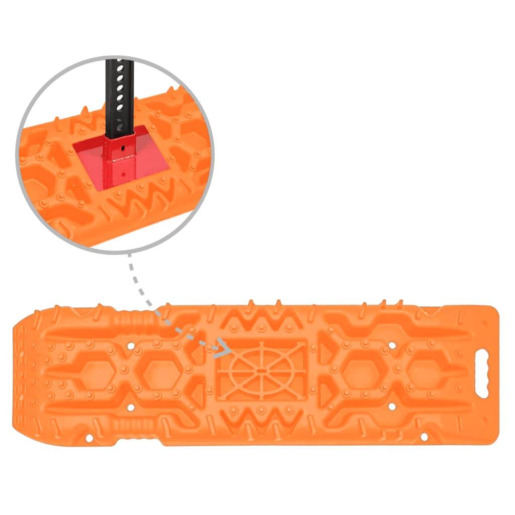 vidaXL Traktionsmatten 2 Stk. Orange 107x31x7 cm Nylon