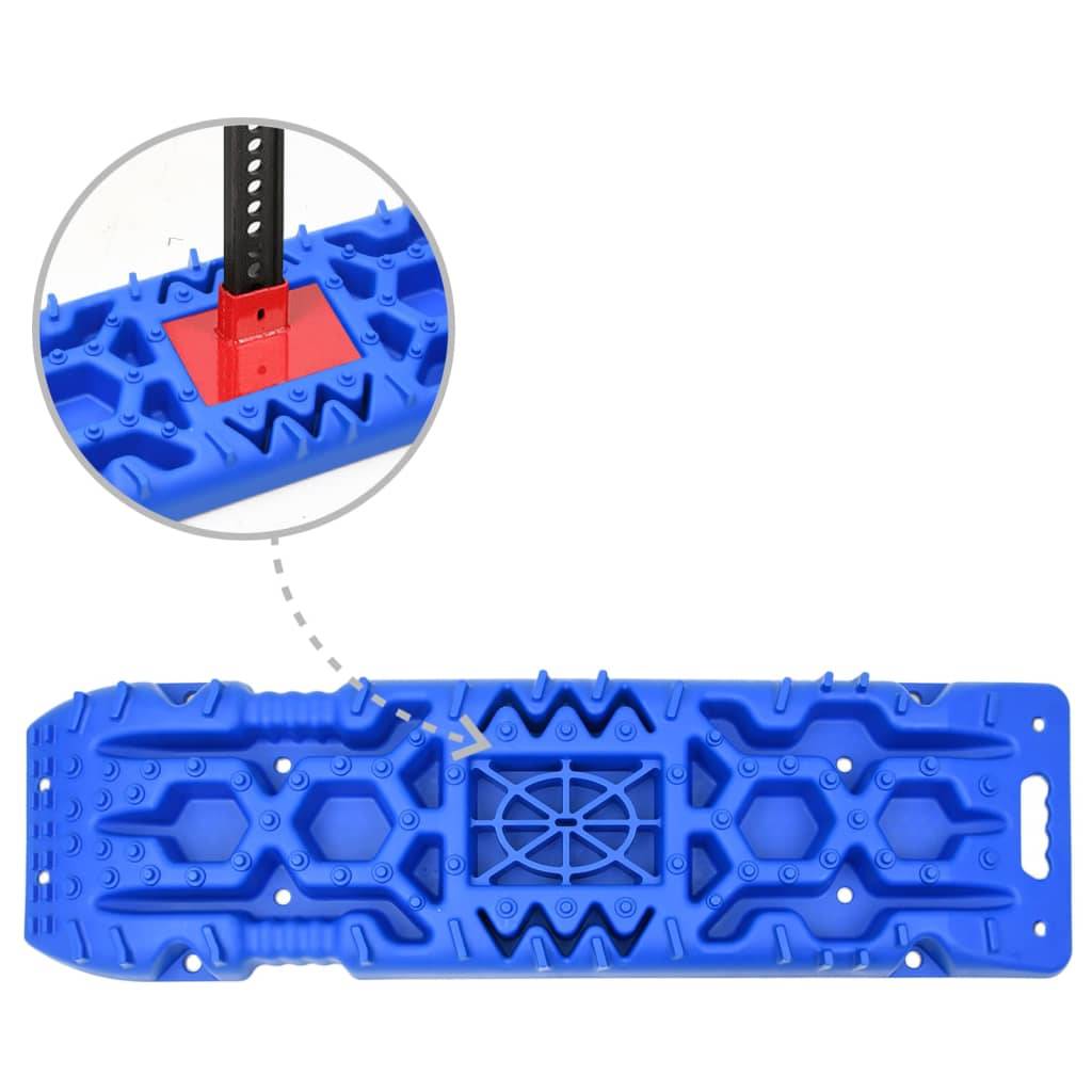 vidaXL Traktionsmatten 2 Stk. Blau 107x31x7 cm Nylon