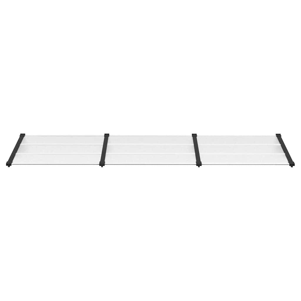 vidaXL Türvordach Schwarz und Transparent 297,5x90 cm Polycarbonat