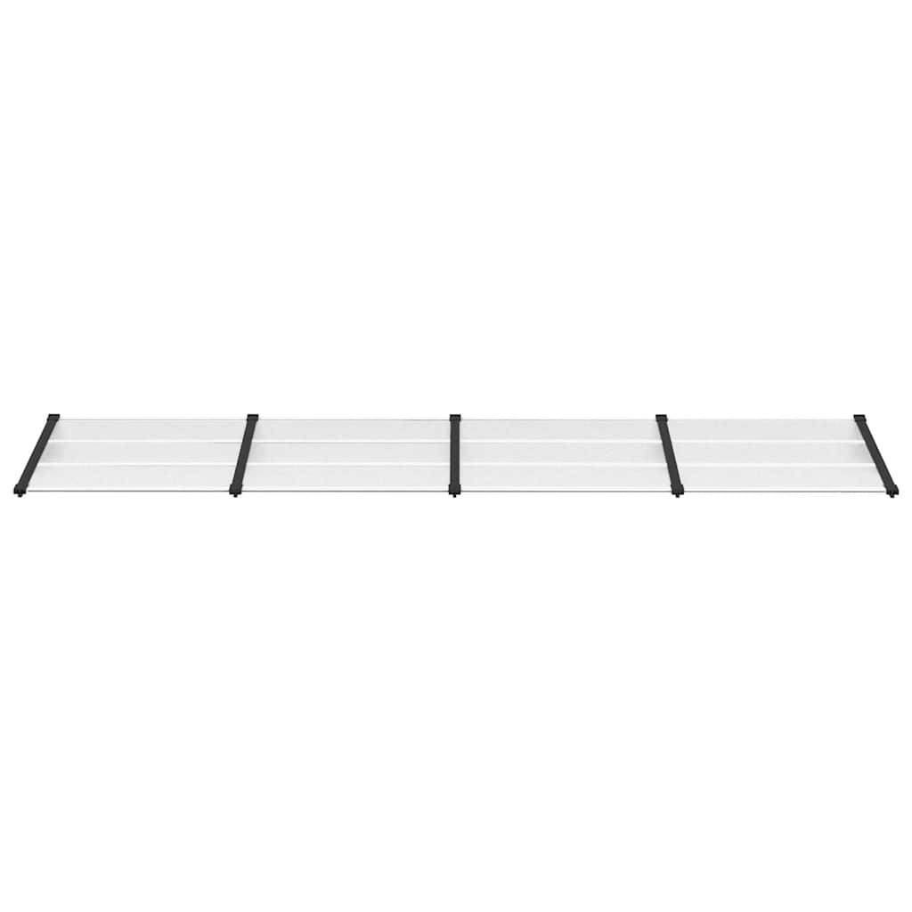 vidaXL Türvordach Schwarz und Transparent 396x90 cm Polycarbonat