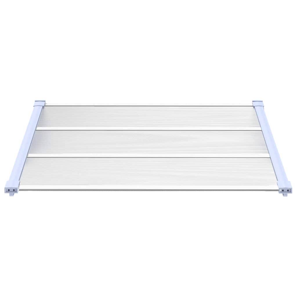 vidaXL Türvordach Grau und Transparent 122x90 cm Polycarbonat