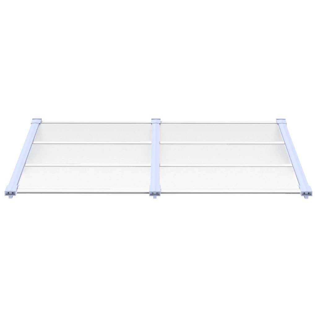 vidaXL Türvordach Grau und Transparent 152,5x90 cm Polycarbonat